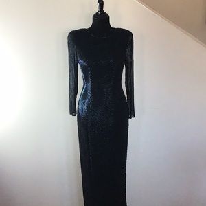 Kathryn Conover Vintage long sleeve beaded dress